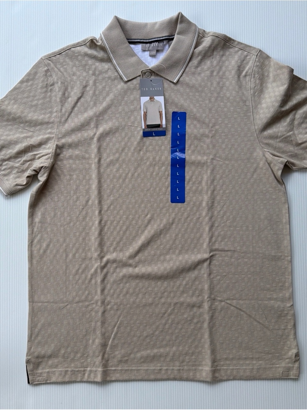 Ted Baker Men's Short Sleeve  Color Tan Size L New